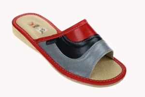 903-A. Laczki damskie Wójciak dwukolorowe czerwone