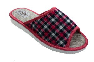 1069-A. Laczki damskie otwarte Pami DOG kratka j. różowe