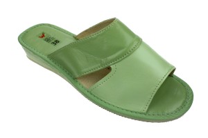 035. Laczki damskie oblekane dwukolorowe seledynowe