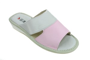 035-B. Laczki damskie oblekane dwukolorowe beżowo-różowe