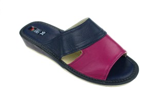 035-D. Laczki damskie oblekane dwukolorowe granatowo-różowe