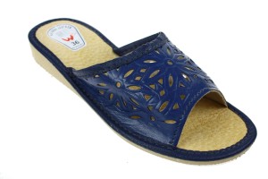 053-H. Laczki damskie otwarte tłoczone granatowe