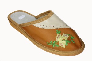 073. Laczki damskie pełne Pawlikowscy beż z brązem