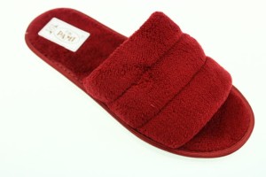 105-B. Laczki damskie otwarte Pami frotka DŁG bordowe