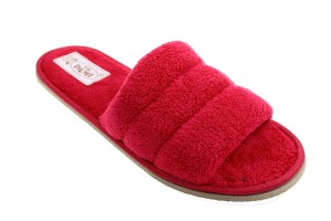 106. Laczki damskie otwarte Pami frotka DŁG płaskie różowe