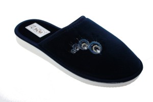 107-D. Laczki damskie pełne Pami welur DZG granatowe