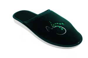 107-G. Laczki damskie pełne Pami welur DZG zielone