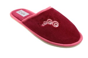 108. Laczki damskie pełne Pami welur płaskie DZP wrzosowe