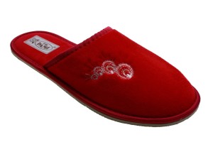 108-A. Laczki damskie pełne Pami welur płaskie DZP  różowe