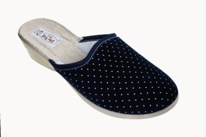 109-C. Laczki damskie pełne Pami welur wysoki odlew granatowe