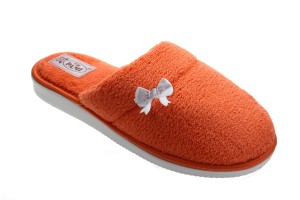 110-E. Laczki damskie pełne Pami frotka pomarańczowe