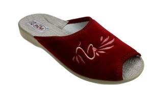 111-C. Laczki damskie otwarte Pami odlew DO-PU bordowe