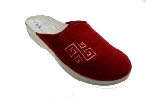 113. Laczki damskie pełne Pami welur wysoki odlew TOP-1 bordowe