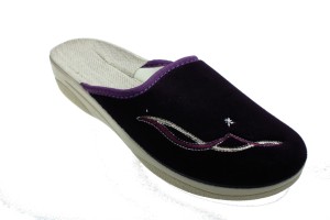 113-E. Laczki damskie pełne Pami welur wysoki odlew TOP-1 fioletowe