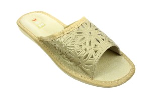 420-K. Laczki damskie otwarte tłoczone  złote