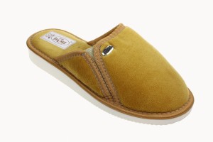 123. Laczki damskie pełne Pami płaskie welur z gumką DZG-G miodowe