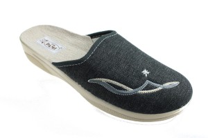 114-K. Laczki damskie pełne Pami lniane wysoki odlew TOP-1 LEN - popiel melanż