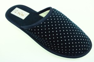 414. Laczki damskie pełne Pami welur DZG granatowe