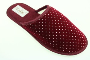 414-A. Laczki damskie pełne Pami welur DZG bordowe