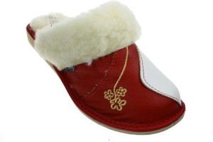 466-A. Laczki damskie ocieplane Wójciak haft czerwone