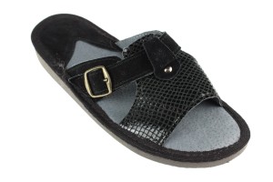 469-A. Laczki damskie skóra czarne