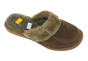 575-B. Laczki damskie Wójciak zamszowe ocieplane brązowe