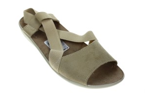 729-D. Obuwie damskie tekstylne adanex sandałki jasno-beżowe