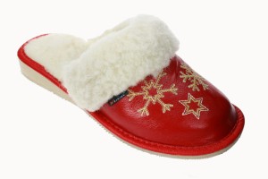 809-B. Laczki damskie ocieplane Wójciak haft czerwone