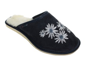 1118. Laczki damskie ocieplane Wójciak haft grafitowe