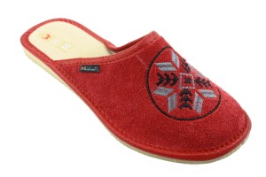 1263. Laczki damskie Wójciak skóra zamszowa bordowe