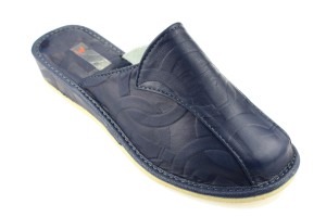 076-F. Laczki damskie pełne Wójciak oblekane granatowe