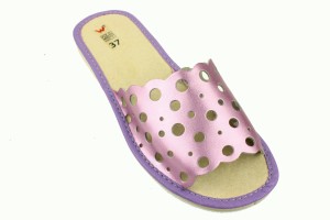 1662-B. Laczki damskie Wójciak wrzosowe metaliczne