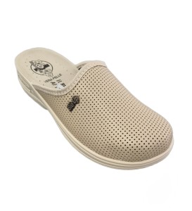 1796-C. Obuwie damskie medyczne włoskie beżowe perforowane