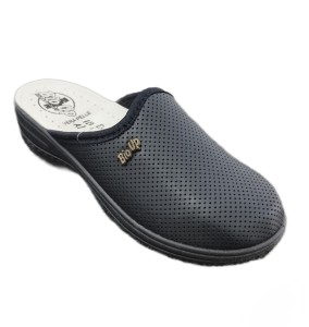 1796-E. Obuwie damskie medyczne włoskie granatowe perforowane