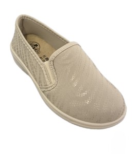 1879. Obuwie damskie tekstylne włoskie  na haluksy P-29 beżowe