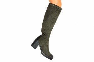 332. Botki damskie khaki  wysokie Vinceza