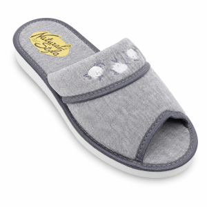 1271-B. Laczki damskie  Natur Style welur popielate otwarte