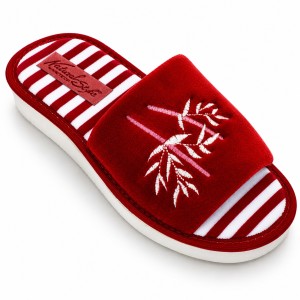 1274-B. Laczki damskie  Natur Style welur bordowe otwarte