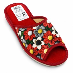 289-A. Laczki damskie  Natur Style bordowe b/p