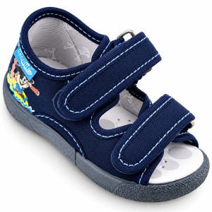 318. Obuwie chłopięce Ren-But sandałki granatowe z piratem